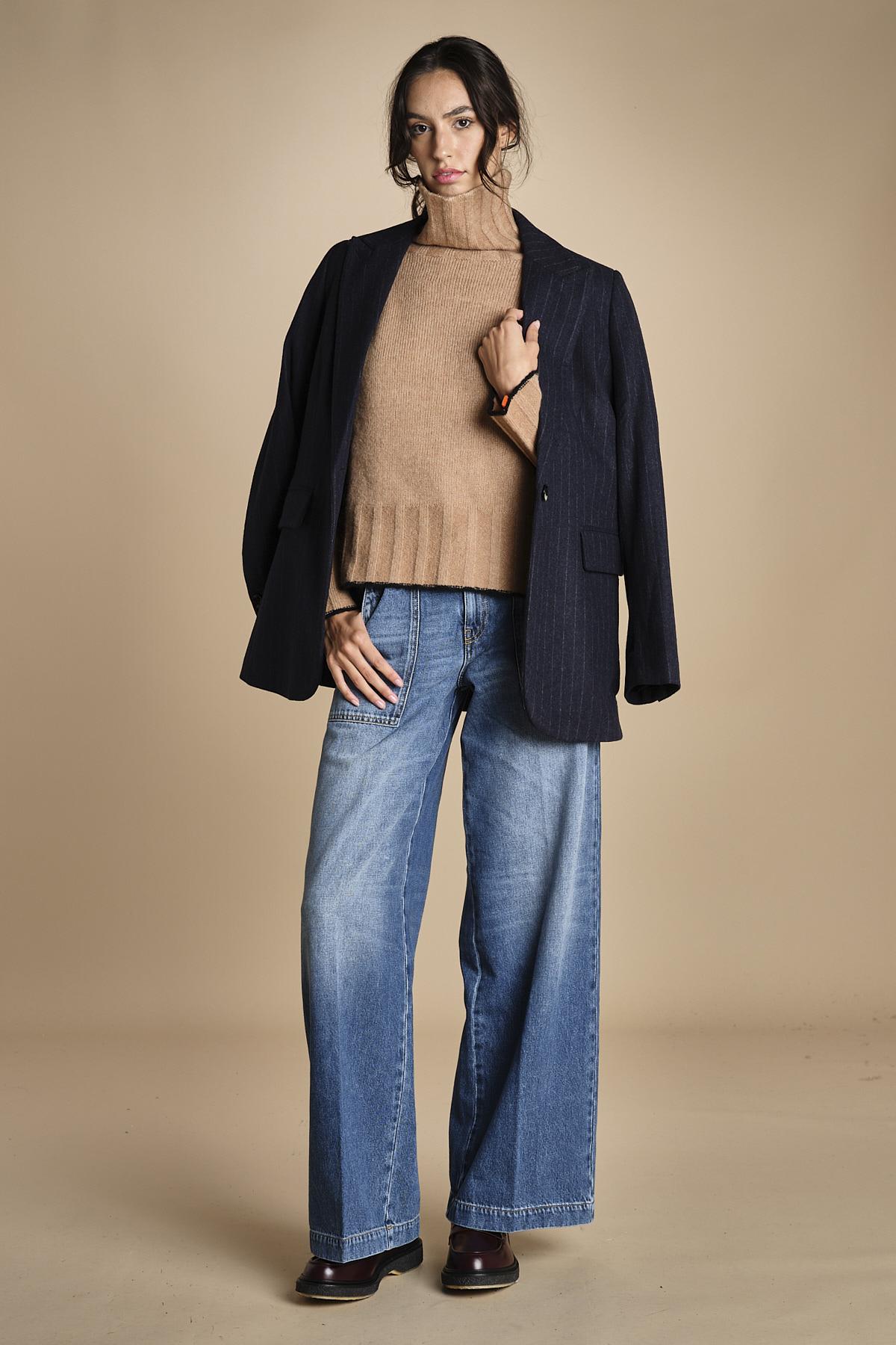 maglia dolcevita over SAMANTHA CAMMELLO NERO tenne' 