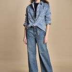 camicia in denim SOFIA BLUE fam 