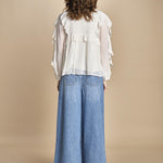 camicia con rouches NILS ECRU ba&sh 