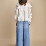 camicia con rouches NILS ECRU ba&sh 