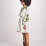 mini abito con intarsio VERENA PAPYRUS.CALLEGREEN scarlett poppies 