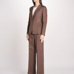giacca in lino ad un bottone NALUT 2615041072600 037 CIOCCOLATO weekend maxmara 
