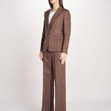 giacca in lino ad un bottone NALUT 2615041072600 037 CIOCCOLATO weekend maxmara 