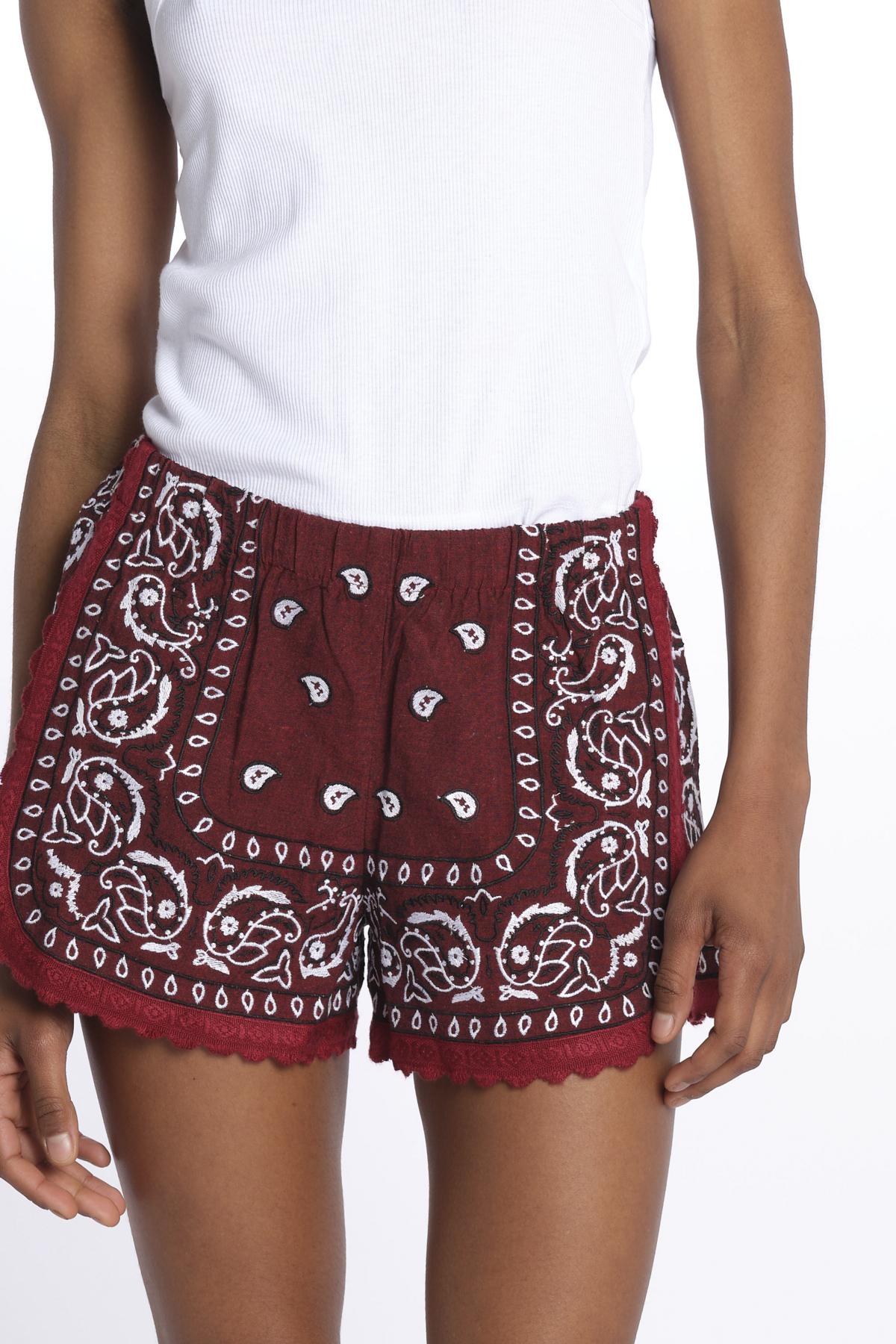BANDADA SHORT con passamaneria BANDANA SHORT BORDEAUX orsina 