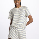 T-shirt girocollo spugna righe SKY DREAMERS BIANCO howlin' 