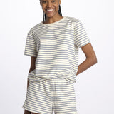 T-shirt girocollo spugna righe SKY DREAMERS BIANCO howlin' 