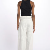 Pantaloni con pences KATHERINE PANT WHITE jejia 