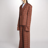 blazer over check OLLY MJD503_LOVECH BURNT CHECK jejia 