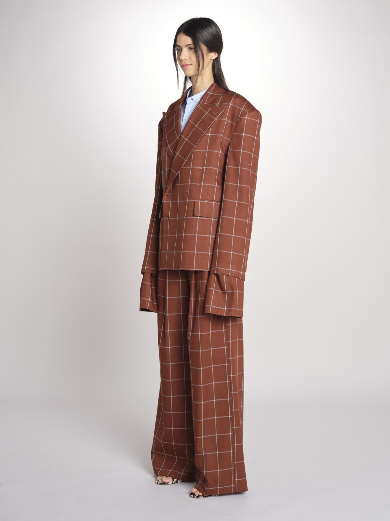 blazer over check OLLY MJD503_LOVECH BURNT CHECK jejia 