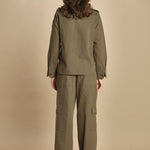 camicia militare. WWSH02247 LEAVES 308 zadig & voltaire 