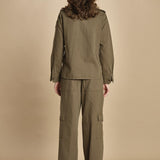 camicia militare. WWSH02247 LEAVES 308 zadig & voltaire 