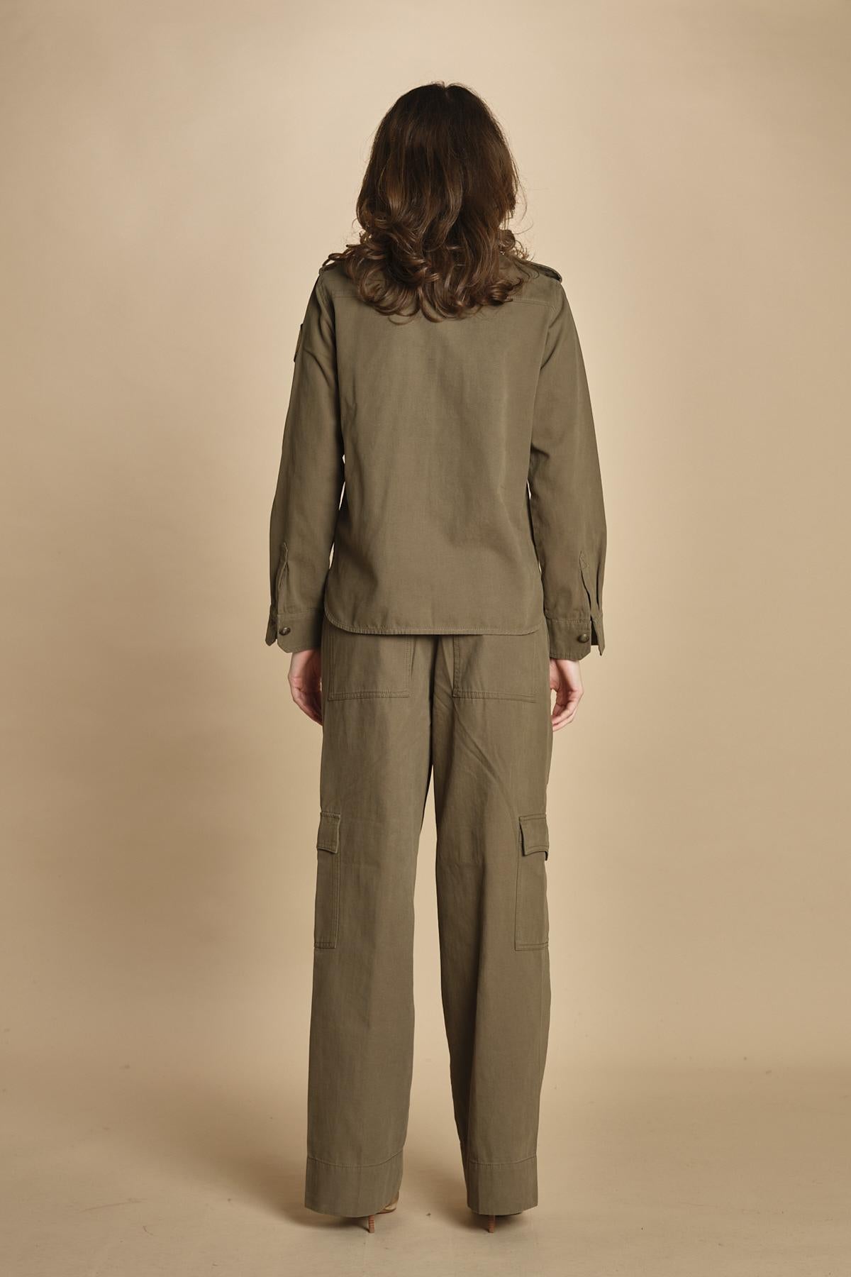 camicia militare. WWSH02247 LEAVES 308 zadig & voltaire 