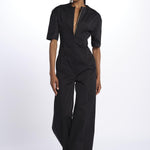 Tuta m/c BIANCA con zip BIANCA 3109 BLACK the latest 