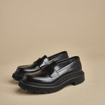 mocassino liscio 159 BLACK adieu 