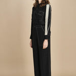 tuta con manica plisse BL_2269J BLACK bodice 