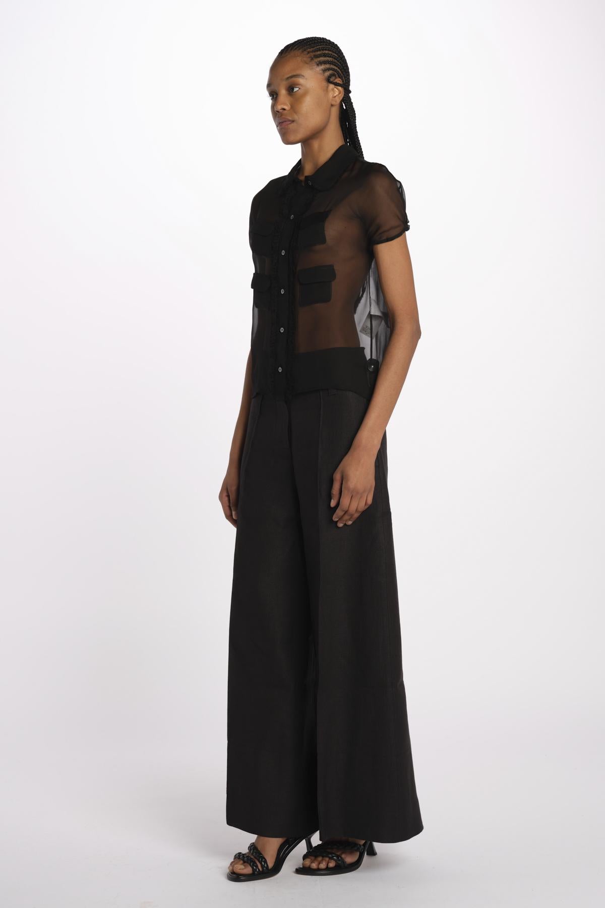 Camicia m/c chiffon G082 5586 9000 n21 