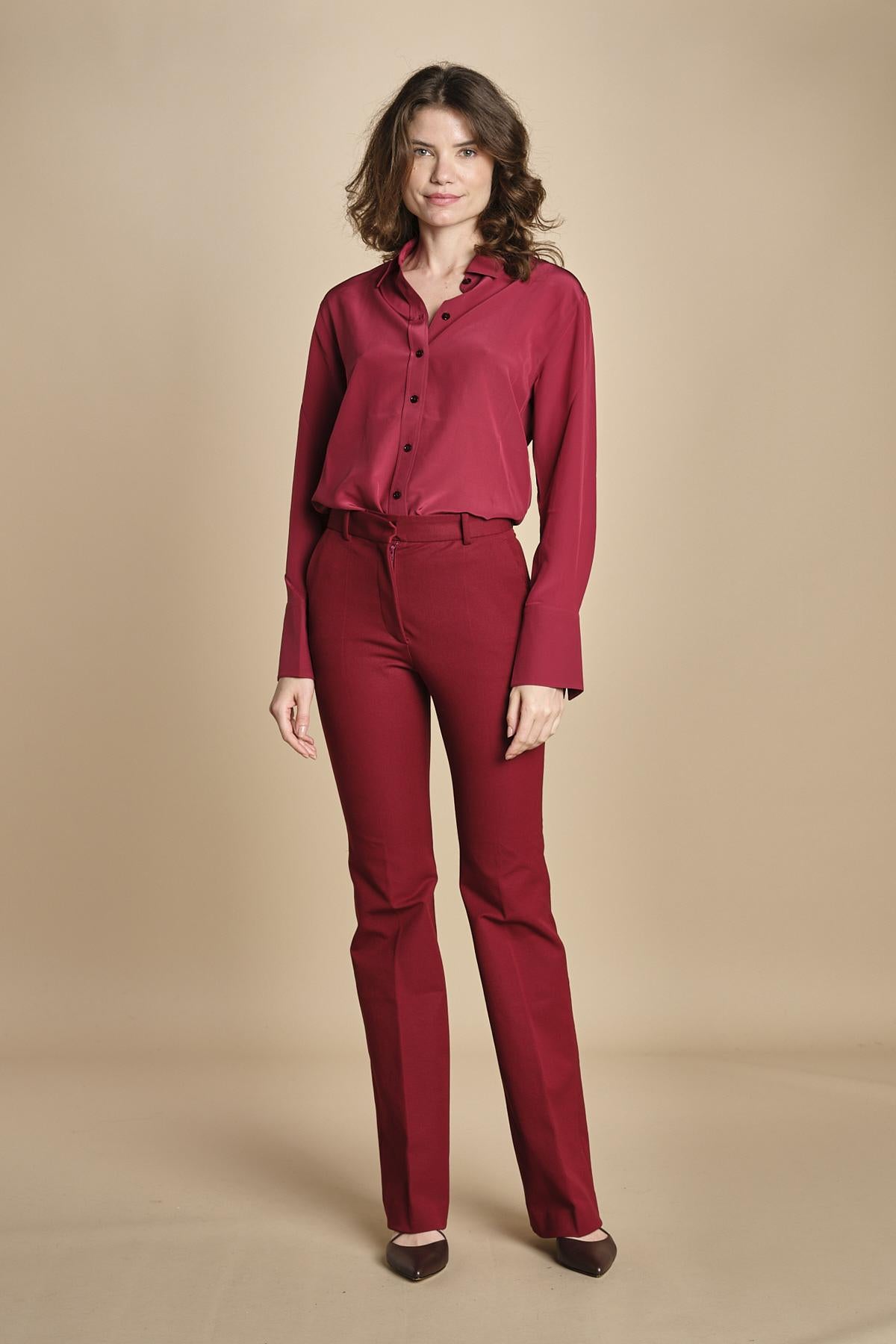 camicia da uomo in seta JOE  JF009423 0518 RUBY joseph 