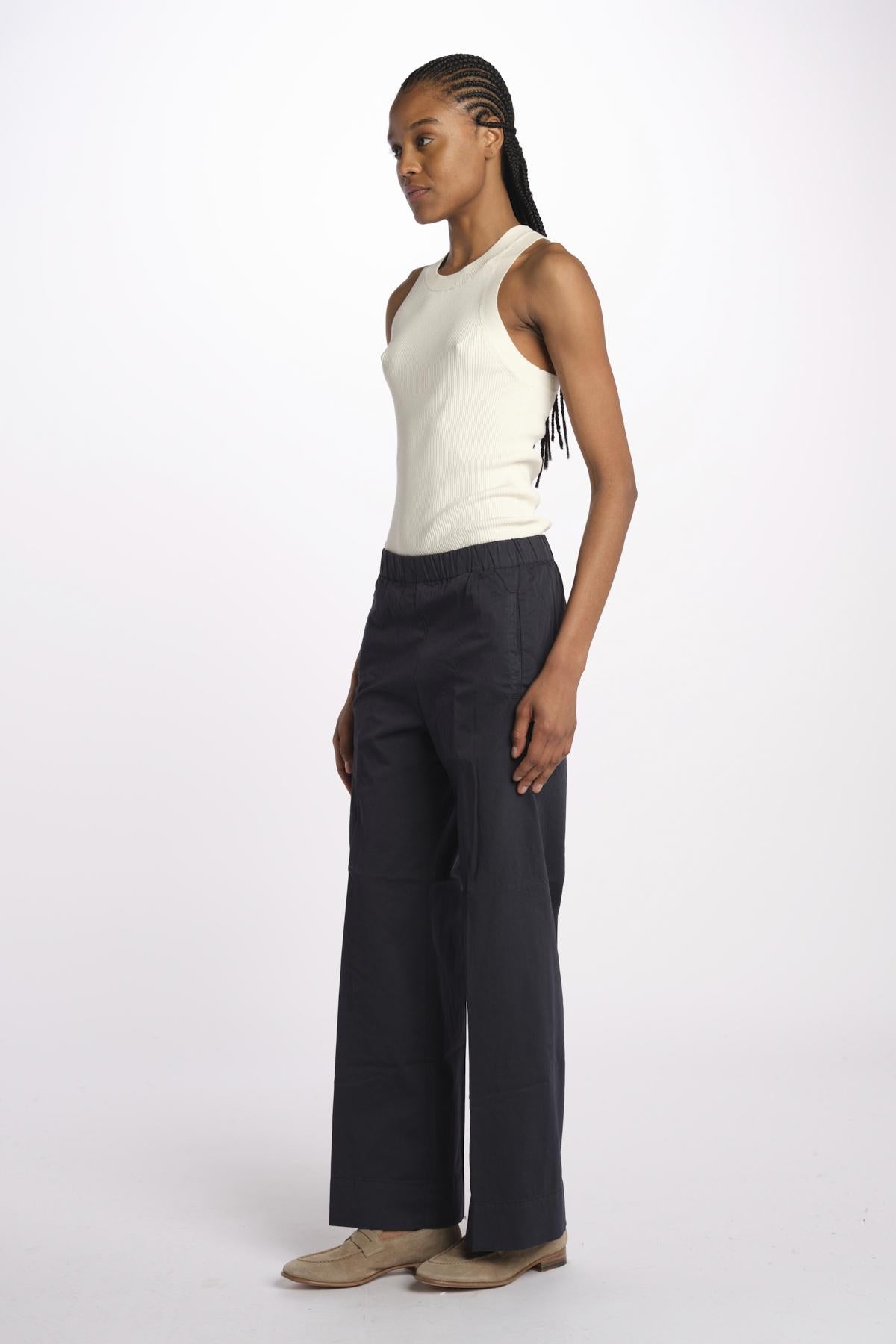 Pantalone PENSIL cotone con elastico PENSIL NAVY true avenue 