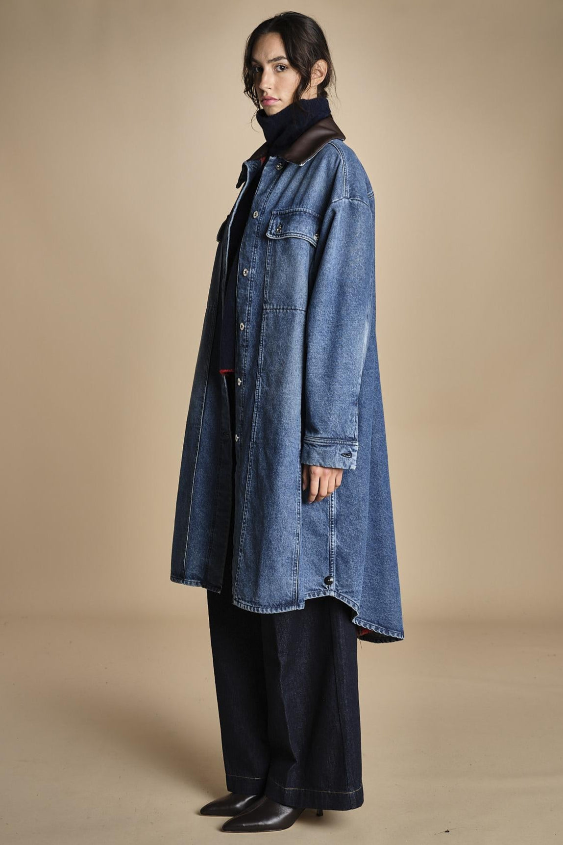 cappotto in denim MARY MEDIUMWASH true avenue 