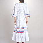 Abito con passamaneria RITA LONG DRESS RITA1BLO WHITE2 antik batik 