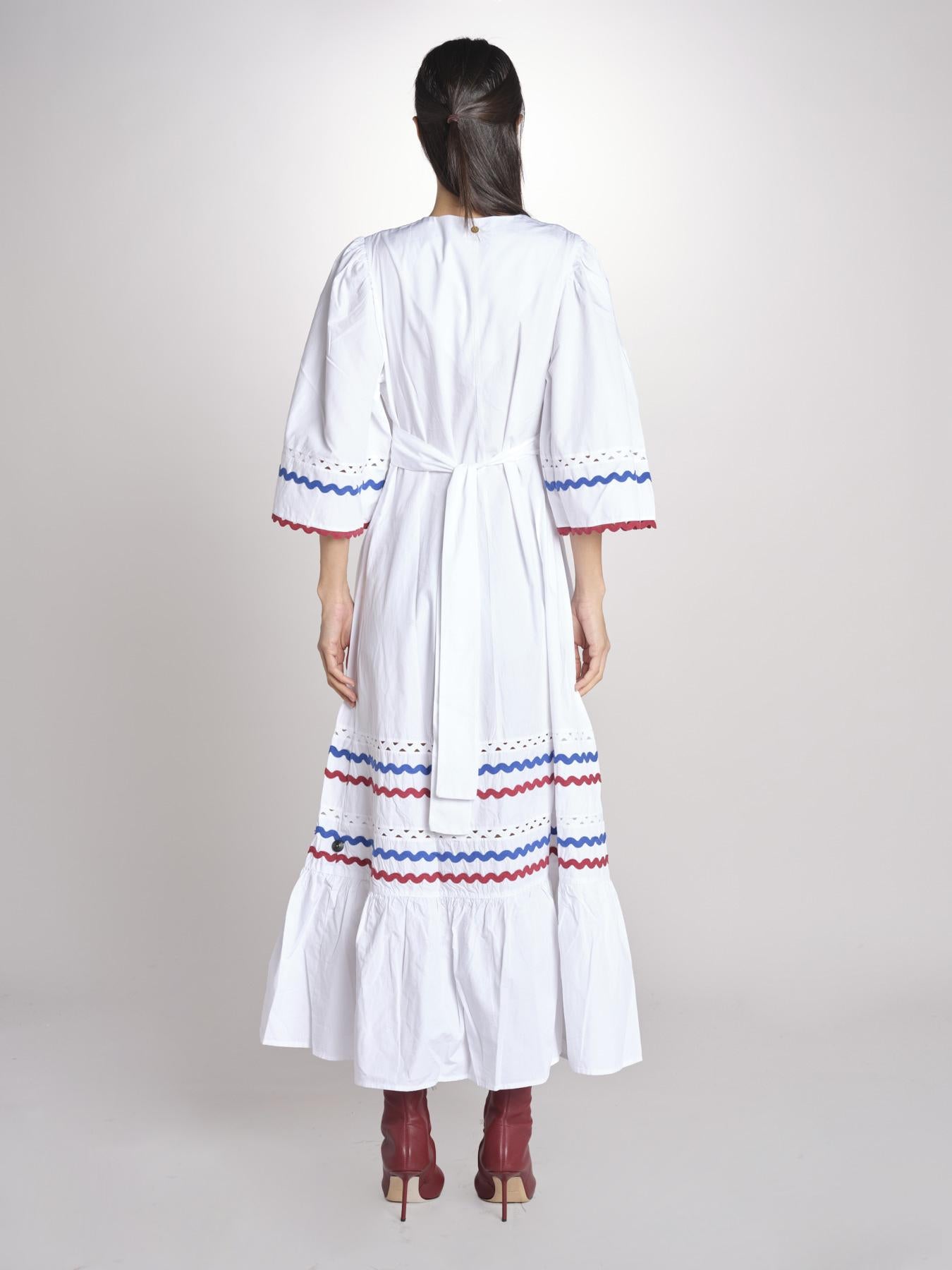 Abito con passamaneria RITA LONG DRESS RITA1BLO WHITE2 antik batik 