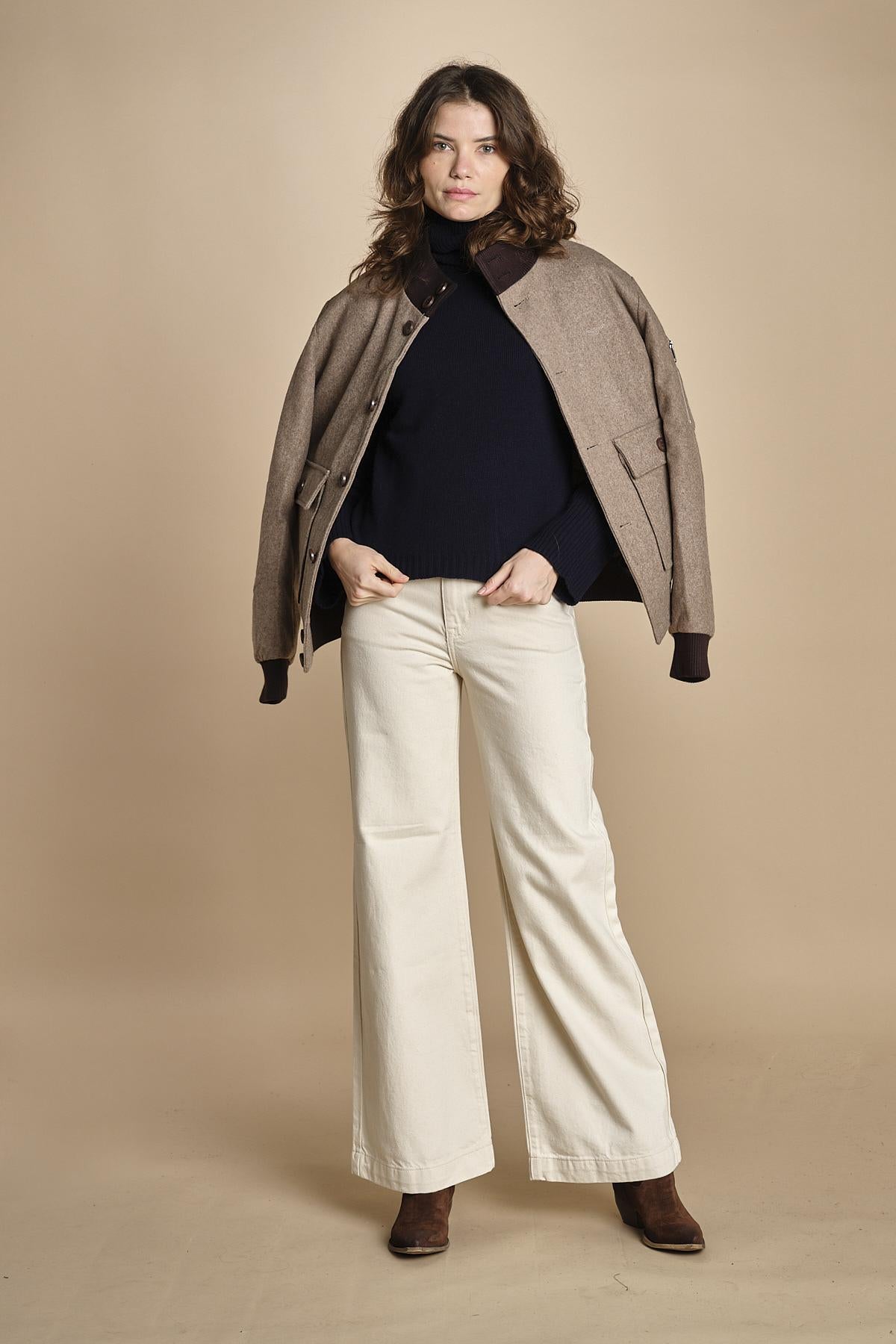 denim over FLEURE WF GREIGE fam 