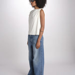 t-shirt asimmetrica ALLIA ECRU ba&sh 