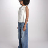 t-shirt asimmetrica ALLIA ECRU ba&sh 