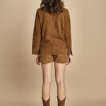 camicia in suede. RWSH01033 DAIM 207 zadig & voltaire 