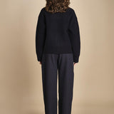 maglia a coste con la zip SANDOS DARKEST NAVY studio nicholson 