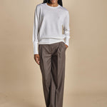 girocollo over in lana merino MIL LAU5BIS E14031 BIANCO milaura 