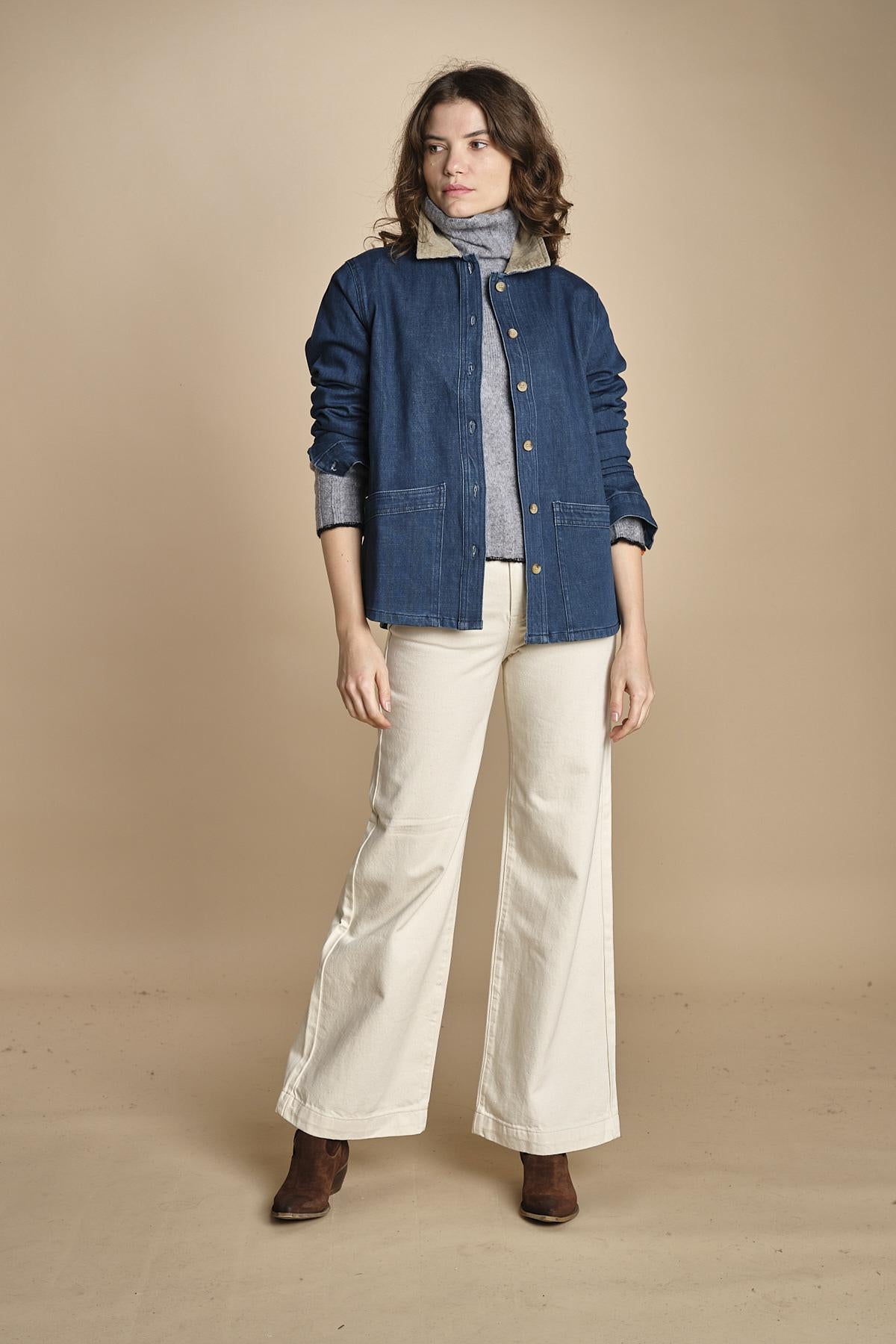 giacca camicia denim LV28CI BLU fam 