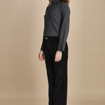 pantalone a zampa con taschine FAUVE WX BLACK fam 