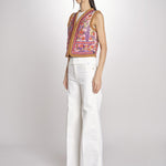 Gilet con ricami SUNA GILET SUNA1GIL CREAM antik batik 