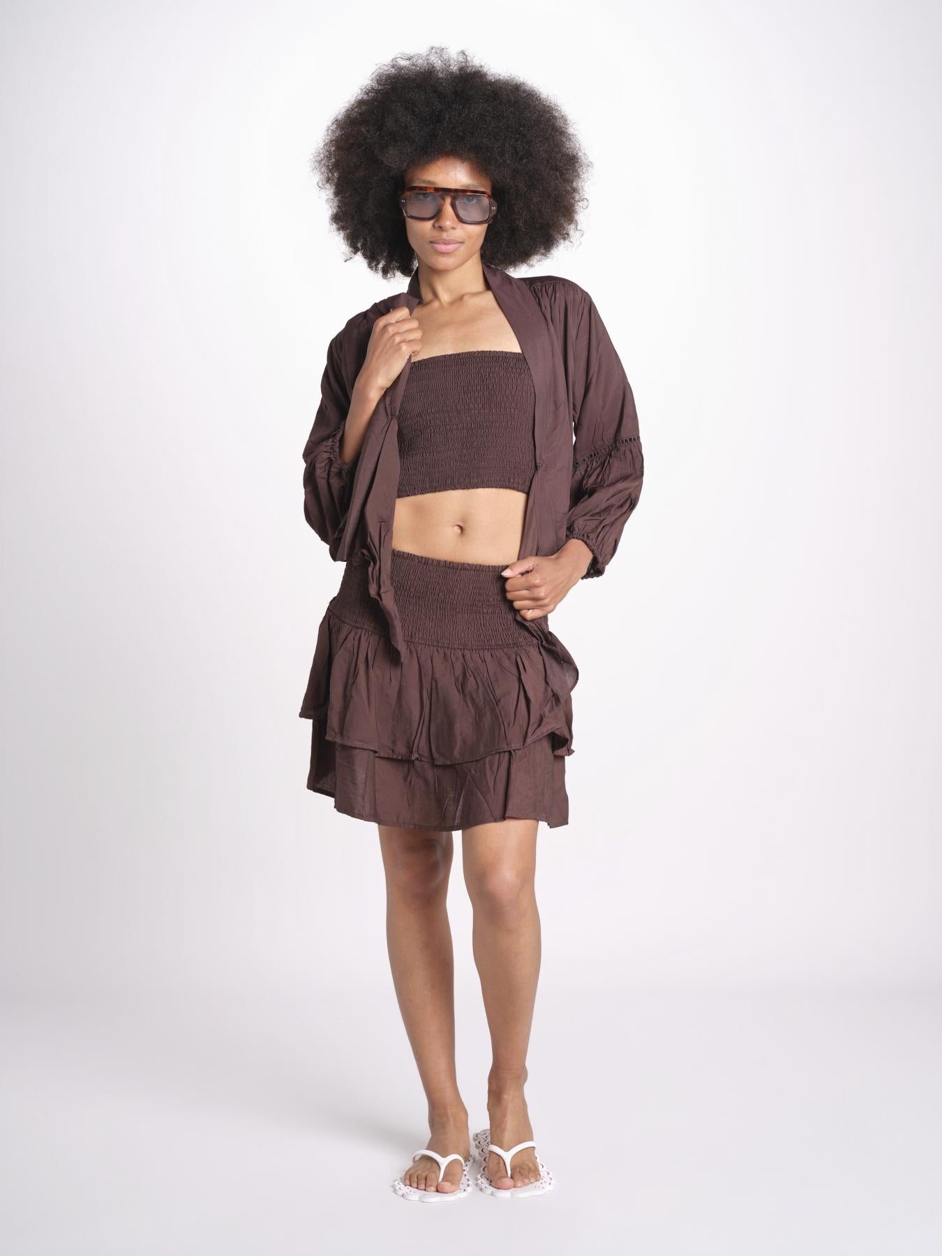 top fascia elastico MANDIBLATU CHOCOLAT laraethnics 