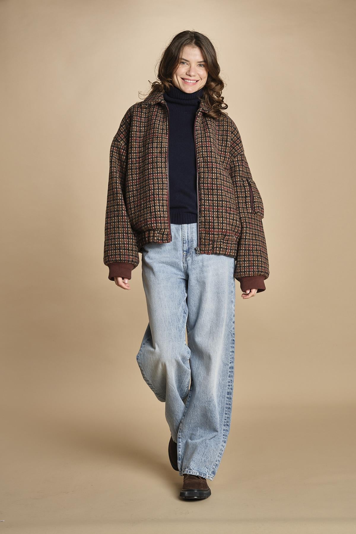 giubbino in piede de poule ASHER52 CBA COMBO bellerose 