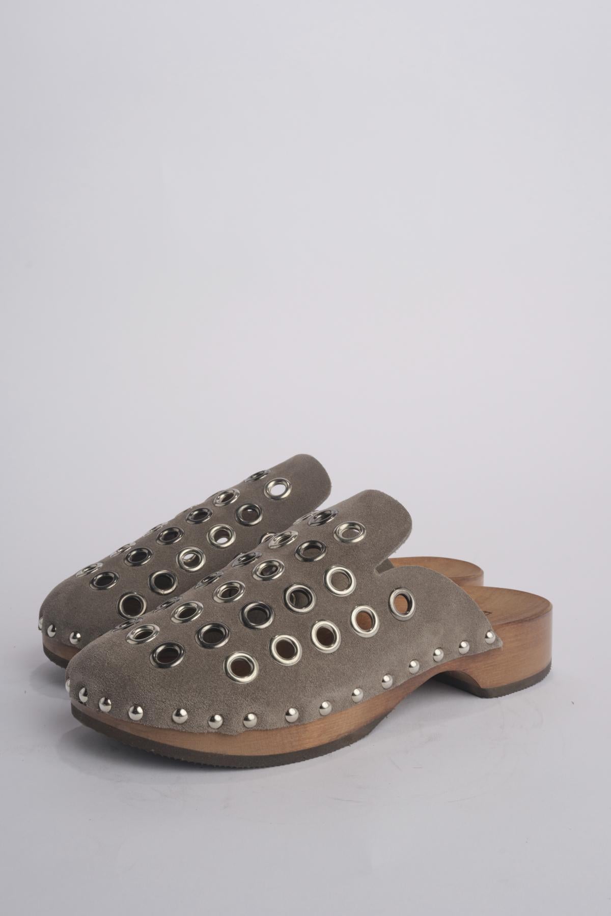Zoccolo+borchie ROCK CLOGS 2 GREY jejia 