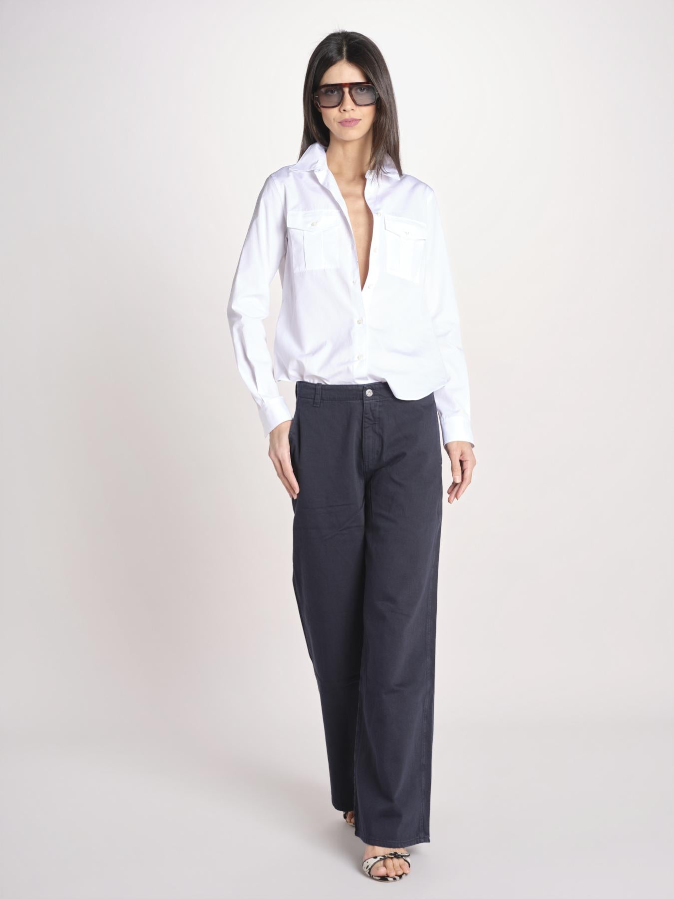 pantalone 5 tasche PIA CONFORTBULL NAVY BLUE true avenue 