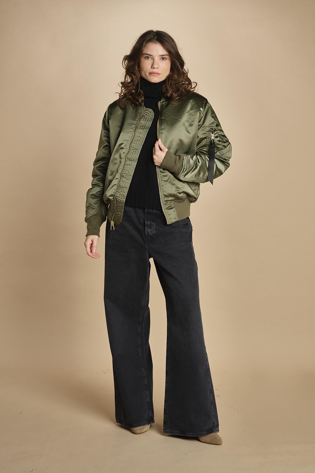 bomber unisex nylon raso 756111 MA1 SAGE GREEN alpha 