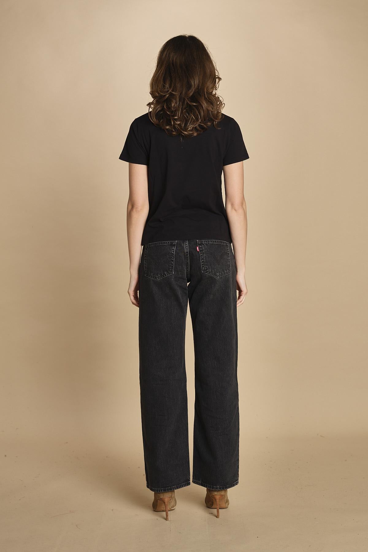 t-shirt con scritta. JWTS02837 BLACK 011 zadig & voltaire 