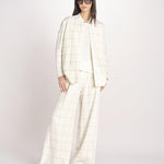 blazer a quadri U3248 IVORY dusan 