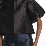 Giacca CLEO taffetas manica sbuffo 1200052 BLACK malina 