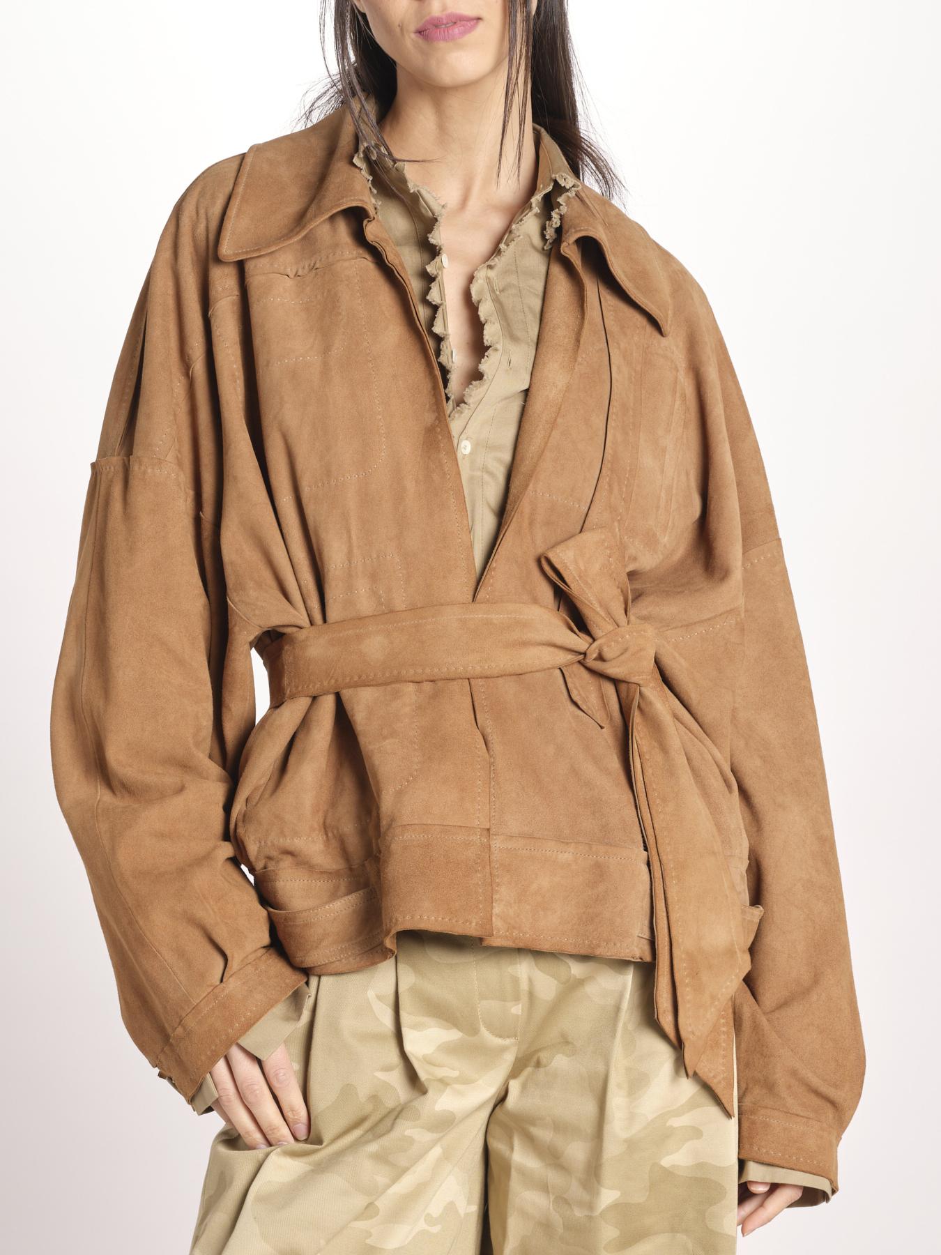bomber over in camoscio EMMA MJD553PTEX104 BROWN jejia 