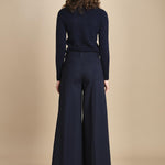 pantalone palazzo TLWC3101W0206ABTPB NIGHT BLUE T0457 the latest 