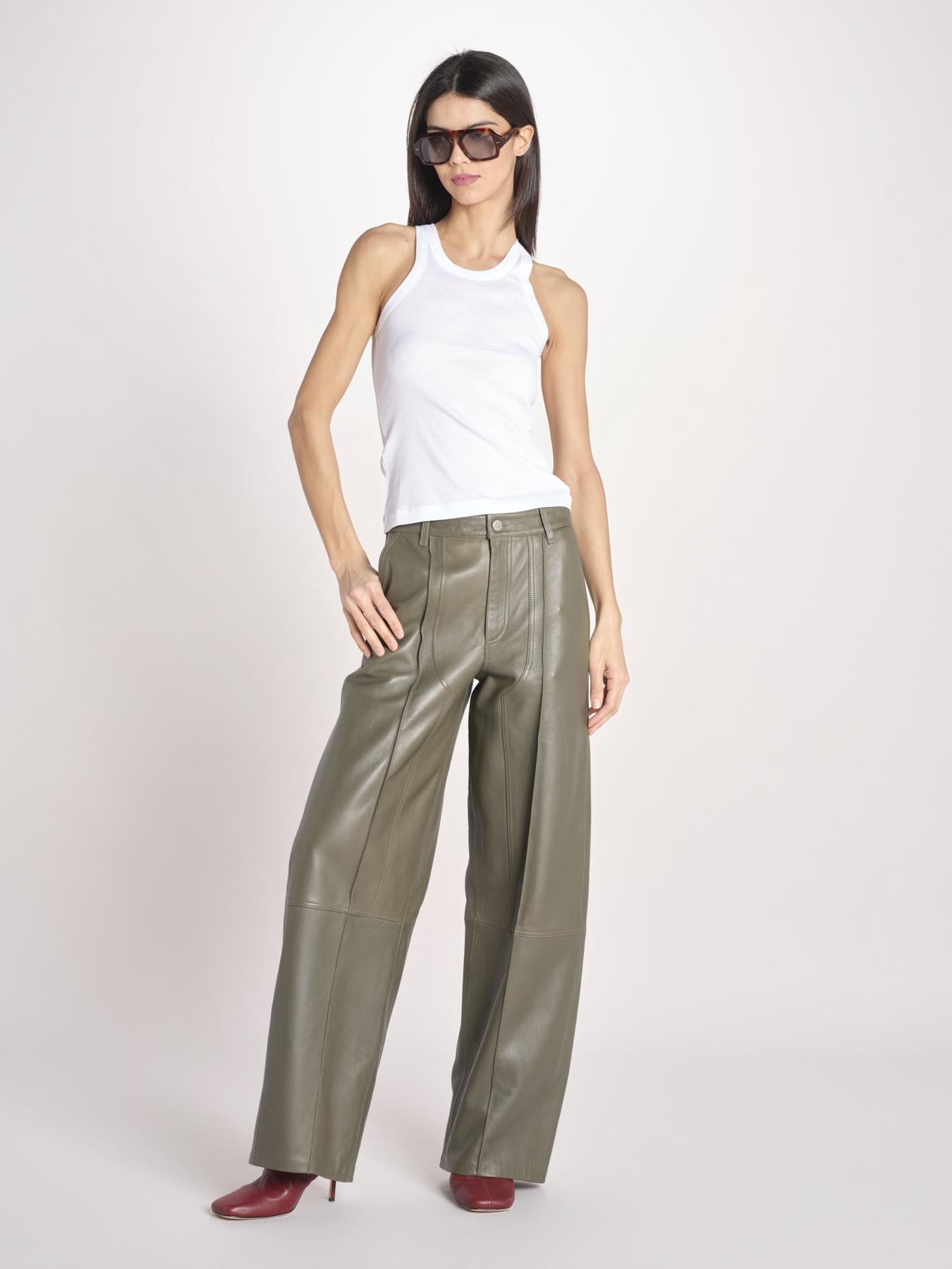 canottiera a costine FINLEY IO1100X2369 BRIGHT WHITE ivy oak 