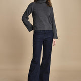 denim a zampa con taschine FAUVE INDIGO fam 
