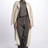 2857 top asimmetrico in crepe satin 2857 STONE MEDIUM dusan 