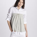 Top camoscio coulisse MIL046 BEIGE CHIARO milaura 