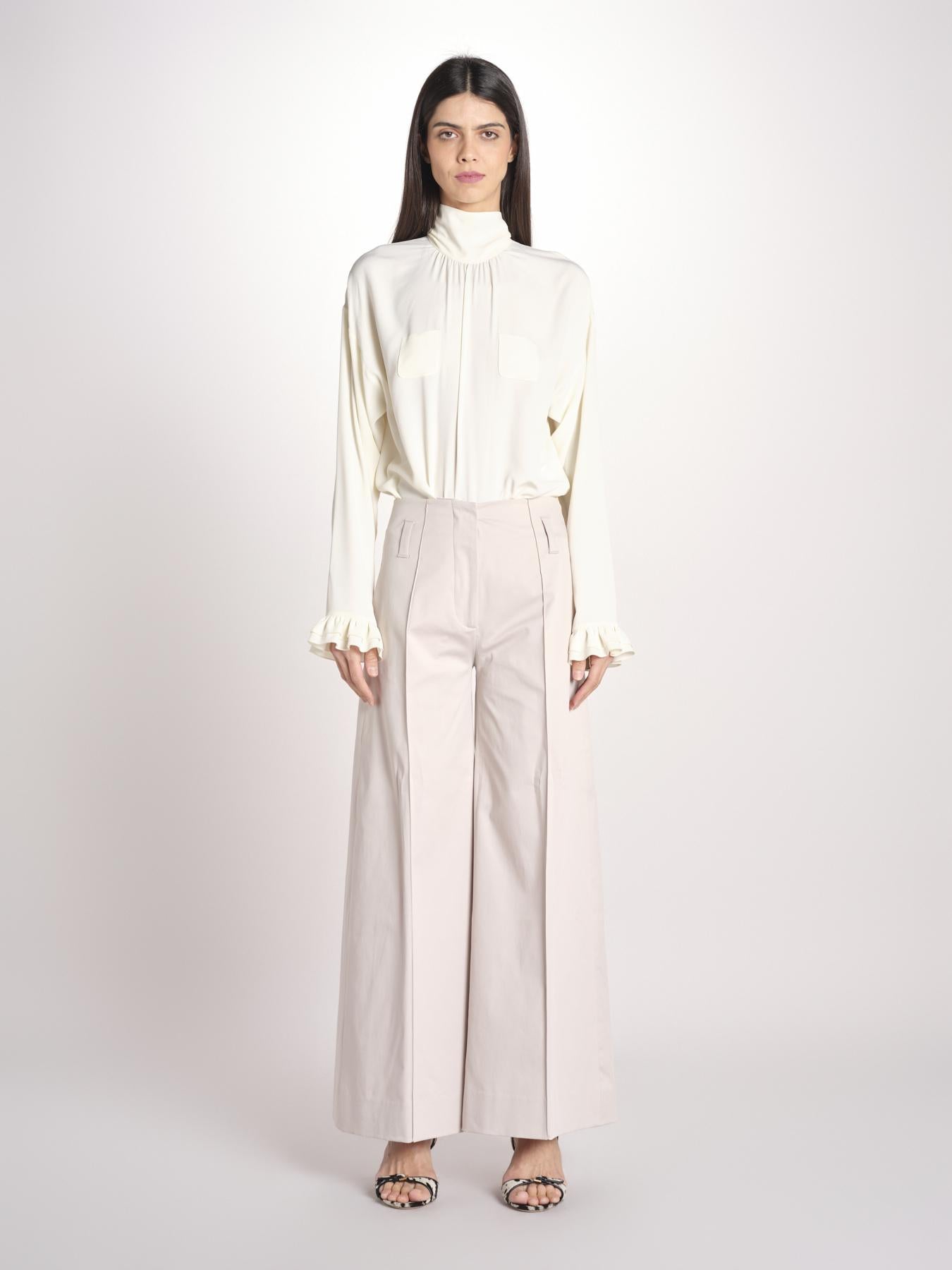 pantalone largo con nervature ORIANA 540 54 85 PABBLE quelledue 
