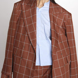 blazer over check OLLY MJD503_LOVECH BURNT CHECK jejia 